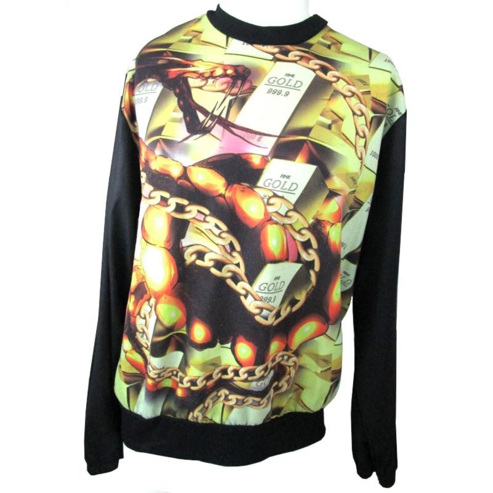 M-Hotwire Hip Hop Gold Chain XL SweatShirt